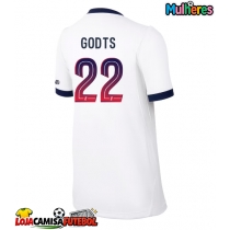 Camisa de Futebol Paris Saint-Germain Mika Godts #22 Equipamento Secundário Mulheres 2026-27 Manga Curta